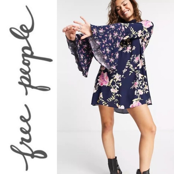 Free People Dresses & Skirts - Free People Tate Tunic Dress in Midnight Combo